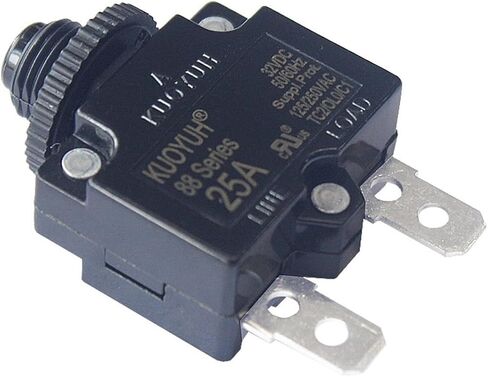 KUOYUH 88 Series 3, 5, 7, 8, 10, 12, 13, 15, 16, 20, 25, 30 Amp DC Circuit Breaker Push-Button Reset with Quick Connect Terminals and Transparent Waterproof Button Cover (7A) in Saudi Arabia