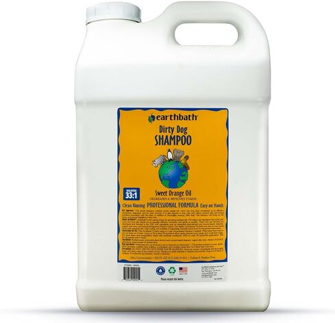 earthbath, Sweet Orange Dirty Dog Shampoo - Cruelty Free Dog Shampoo and Conditioner, Made in USA, Gentle Dog Wash, Best Puppy Shampoo & Puppy Supplies - 128 Oz (1 Pack) in Kuwait