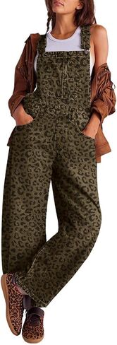 utcoco Womens Denim Overalls Loose Fit Barrel Leg Adjustable Strap Hip Hop Jean Jumpsuits in Saudi Arabia