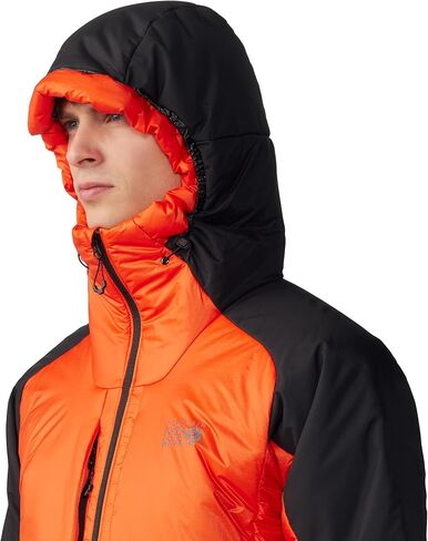 Mountain Hardwear Compressor Alpine Hooded Jacket, State Orange, Black, Medium in Saudi Arabia