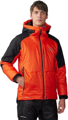 Mountain Hardwear Compressor Alpine Hooded Jacket, State Orange, Black, Medium in Saudi Arabia