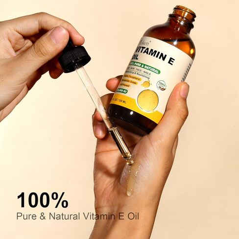 Vitamin E Oil 16 Fl Oz Organic Vitamin E Oil for Skin 85,000 IU Bulk Vitamine oils for Scars Hair,Face,Nail,Cold Pressed Hexane Free Formula Liquid Perfect Scalp Care Bath and Body oils in Kuwait
