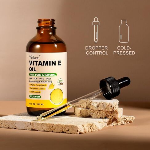 Vitamin E Oil 16 Fl Oz Organic Vitamin E Oil for Skin 85,000 IU Bulk Vitamine oils for Scars Hair,Face,Nail,Cold Pressed Hexane Free Formula Liquid Perfect Scalp Care Bath and Body oils in Kuwait
