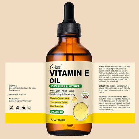 Vitamin E Oil 16 Fl Oz Organic Vitamin E Oil for Skin 85,000 IU Bulk Vitamine oils for Scars Hair,Face,Nail,Cold Pressed Hexane Free Formula Liquid Perfect Scalp Care Bath and Body oils in Kuwait