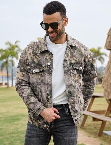 جاكيتات كامو للرجال سائق شاحنة غير مقبول معاطف التمويه in Kuwait