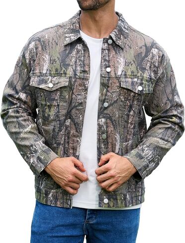 Camo Jackets for Men Trucker Unlined Camouflage Coats Hunting Clothes in Kuwait