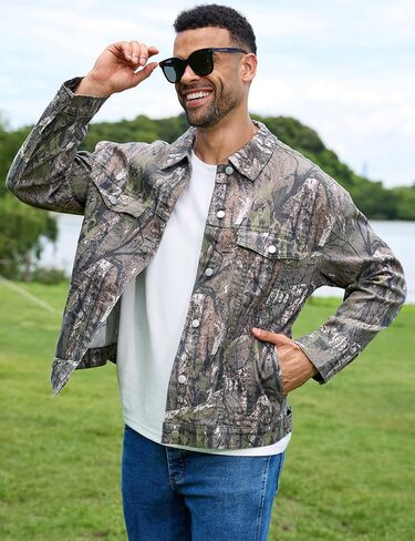 Camo Jackets for Men Trucker Unlined Camouflage Coats Hunting Clothes in Kuwait