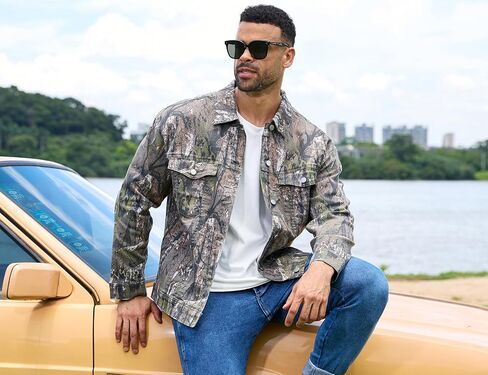 Camo Jackets for Men Trucker Unlined Camouflage Coats Hunting Clothes in Kuwait