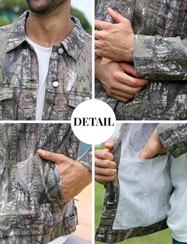 Camo Jackets for Men Trucker Unlined Camouflage Coats Hunting Clothes in Kuwait