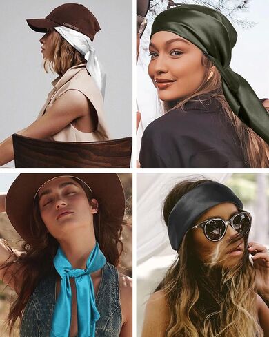 Molans 35 Inch Solid Color Wild Rag, Pure Cowboy Bandanas Oversize Western Neckerchief Bolo Head Scarf for Men Women in Kuwait