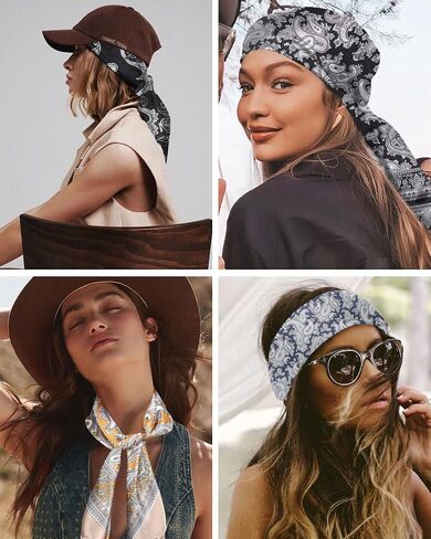 Molans 35 Inch Solid Color Wild Rag, Pure Cowboy Bandanas Oversize Western Neckerchief Bolo Head Scarf for Men Women in Kuwait