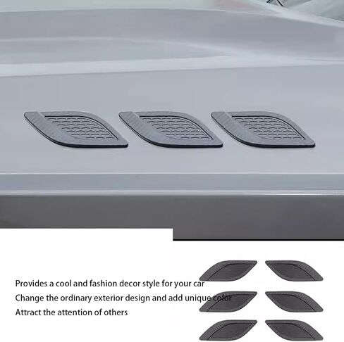 Hood Vent Cover Exterior Car Accessories Fit for Toyota 4Runner 2010 2012～2022 2023 Hood Inlet Air Intake Vent Trim 6Pcs Chrome in Saudi Arabia