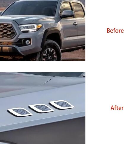 Hood Vent Cover Exterior Car Accessories Fit for Toyota 4Runner 2010 2012～2022 2023 Hood Inlet Air Intake Vent Trim 6Pcs Chrome in Saudi Arabia