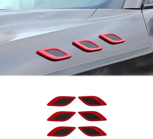 Hood Vent Cover Exterior Car Accessories Fit for Toyota 4Runner 2010 2012～2022 2023 Hood Inlet Air Intake Vent Trim 6Pcs Chrome in Saudi Arabia