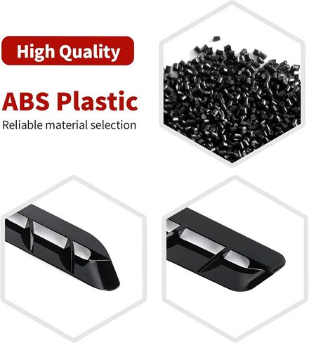 بالنسبة إلى CHALLENGER HOOD VENT COVER TRIM FIT لـ Dodge Challenger 2015-2023 الملحقات الخارجية السوداء 2PCS in Kuwait