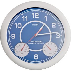 Thomas 1071 Traceable Clock with Thermometer and Humidity, 12-1/2" Diameter, 10 to 130 degree F, -20 to 55 degree C in Saudi Arabia