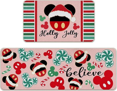 Christmas Gray Decorative Front Door Mat, Xmas Peppermint Candy Wreath Polka Dot Doormat Indoor Outdoor Non-Slip Floor Entryway Rug, Winter Holiday Home Kitchen Decoration 17x29 Inch in Saudi Arabia