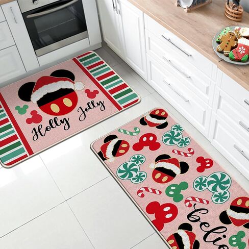 Christmas Gray Decorative Front Door Mat, Xmas Peppermint Candy Wreath Polka Dot Doormat Indoor Outdoor Non-Slip Floor Entryway Rug, Winter Holiday Home Kitchen Decoration 17x29 Inch in Saudi Arabia