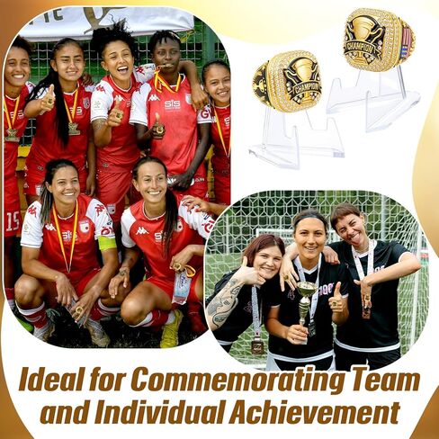 Misdary Soccer Baseball Basketball Championship Rings with Holder Most Valuable Player Trophy Gold Ring Award Gift Team Prize for Football Tournament Winner in Kuwait