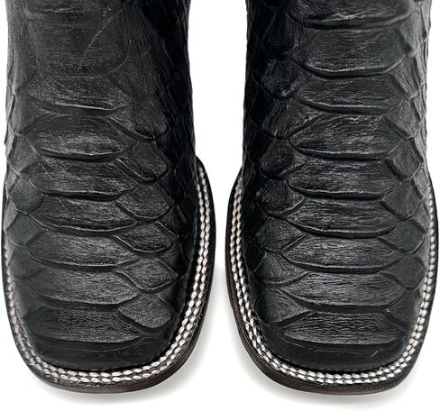 Mens Leather Exotic Python Print Square Toe Cowboy Boot in Saudi Arabia