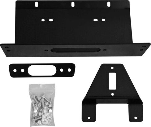SuperATV 4500 lb Black Ops Winch with Heavy Duty Winch Mounting Plate for 2009-2014 Polaris Ranger XP 800 / XP 800 Crew| Complete Winch & Winch Mount Kit Ready for Install! in Saudi Arabia