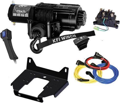 KFI AS-50X 5000lbs Winch Combo Kit - Winch, Mount Bracket, Wiring, Switches, Remote Kit - Compatible/Replacement for 2014-2024 Polaris 1000 RZR in Saudi Arabia