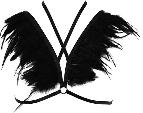 ريشة ريشة تسخير حمالة صدرية لباس الرسن للنادي لحفلات لوازم الكرنفالات in Kuwait