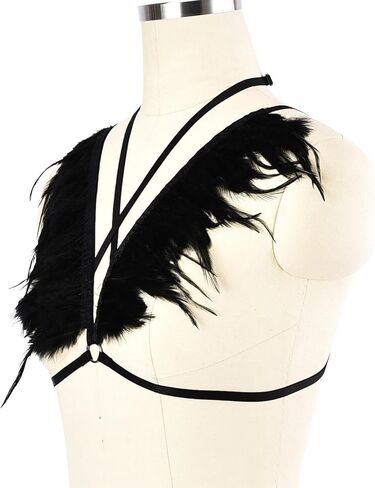 ريشة ريشة تسخير حمالة صدرية لباس الرسن للنادي لحفلات لوازم الكرنفالات in Kuwait