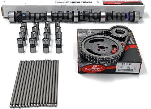 المرحلة 3 HP TORQUE CAMSHAING KIT W/High Performance Rifters | توقيت مزدوج حقيقي دفع قضبان | المصعد: .480/.480 "| .050" المدة: 232/232 | يناسب شيفروليه SBC 283 327 350 400 5.7 5.7L in Saudi Arabia