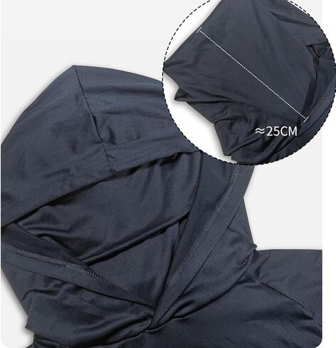 Men UPF 50+ Sun Protection Breathable T Shirt Long Sleeve Workout T-Shirts with Hood in Saudi Arabia