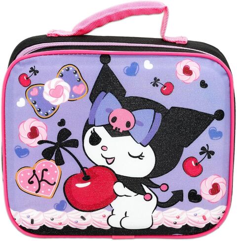 Kuromi Lunch Box for Girls, Kids Set - Bundle with Sanrio Lunch Bag Plus Stickers, Water Bottle, More | Kuromi Lunchbox for School in Saudi Arabia