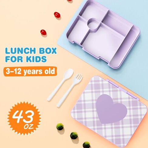 Bevalsa Bento Box for School Kids with Insulated Water Bottle Set - 43oz Lunch Containers Lunchbox Bento Box, 14oz Termos Kids Water Bottle, Lunch Bag for School Girls Kid Student (Pink Strawberry) in Saudi Arabia