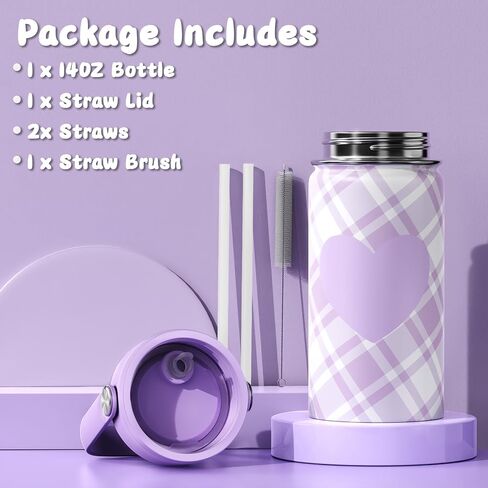 Bevalsa Bento Box for School Kids with Insulated Water Bottle Set - 43oz Lunch Containers Lunchbox Bento Box, 14oz Termos Kids Water Bottle, Lunch Bag for School Girls Kid Student (Pink Strawberry) in Saudi Arabia