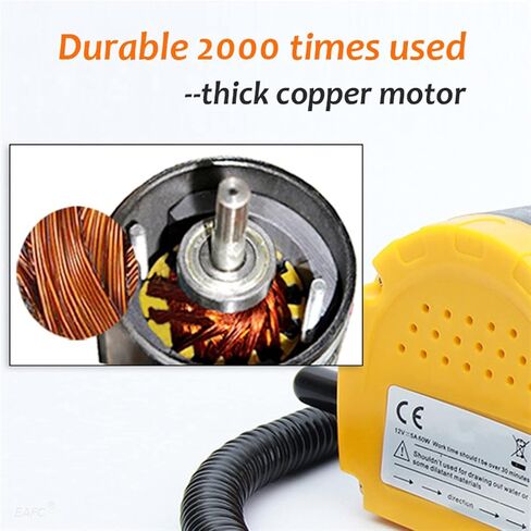 Bomba de agua de diafragma autocebante 60W Electric Oil Pump Extractor Transfer Engine Suction Pumps + Tubes 12V in Saudi Arabia