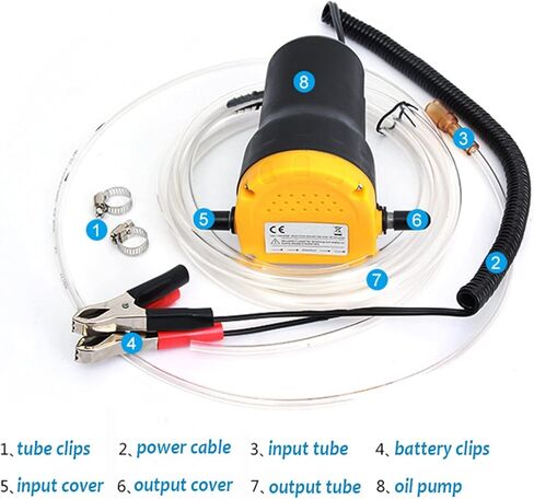 Bomba de agua de diafragma autocebante 60W Electric Oil Pump Extractor Transfer Engine Suction Pumps + Tubes 12V in Saudi Arabia