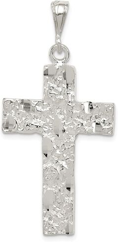 Bonyak Jewelry Sterling Silver Nugget Cross Pendant Impeccable in Saudi Arabia