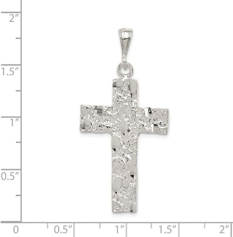 Bonyak Jewelry Sterling Silver Nugget Cross Pendant Impeccable in Saudi Arabia