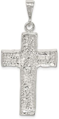 Bonyak Jewelry Sterling Silver Nugget Cross Pendant Impeccable in Saudi Arabia
