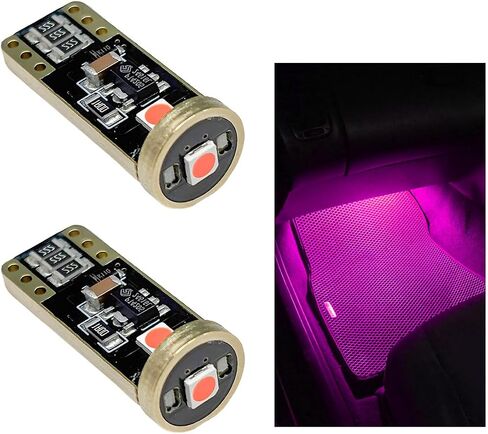2 PCS 194 LED LED ، Super Bright T10 168 2825 W5W Dome Map Door Scidentesy LED LID PLUSTS ، LERR ERROR FREE 6000K 3030 Chips Bulb Placeming for LIDE PLATE LIGHTS (WHITE) in Kuwait