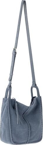 The Sak Los Feliz Crossbody in Leather, Adjustable Crossbody Strap, Dusty Blue in Kuwait