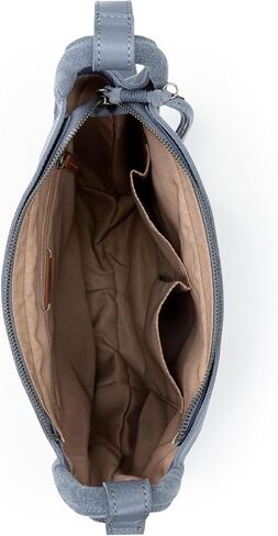 The Sak Los Feliz Crossbody in Leather, Adjustable Crossbody Strap, Dusty Blue in Kuwait