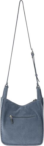 The Sak Los Feliz Crossbody in Leather, Adjustable Crossbody Strap, Dusty Blue in Kuwait