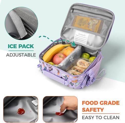Choco Mocha Lunch Box Kids Lunch Box for Boys Lunch Boxes for School Lunch Bag Ice Packs with Shoulder Strap for Toddler Preschool Kindergarten Black Lightning in Saudi Arabia