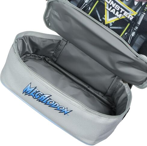 Monster Jam Lunch Box Shark Megalodon Truck 3D Fins Dual Compartment Bag Based Cooler Bag in Saudi Arabia