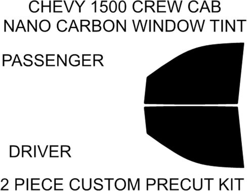 Precut Tint Kit Film Nano Carbon Film for Chevy Silverado 2019-2025 1500 Crew Cab Driver Windows Computer Computer to Silverado Windows مخصصة (20 ٪ من ظهورهم) in Kuwait