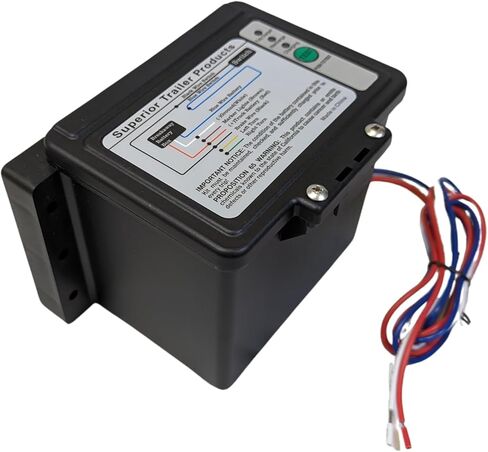 TOP Load Trailer Breakaway Kit مع البطارية ، مفتاح الانفصال ، كابل الانفصال ، صندوق البطارية ، مدمج في الشاحن ، مؤشر شحن LED والأسلاك. ملحقات مقطورة لفرامل مقطورة كهربائية in Kuwait