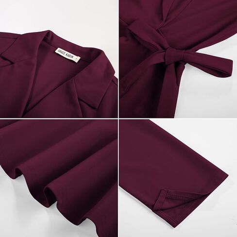 GRACE KARIN 2025 Women's Wrap V Neck Peplum Tops Elegant 3/4 Sleeve Dressy Casual Blouses Work Business Tie Front Shirt in Saudi Arabia