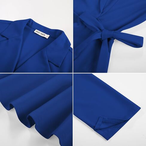GRACE KARIN 2025 Women's Wrap V Neck Peplum Tops Elegant 3/4 Sleeve Dressy Casual Blouses Work Business Tie Front Shirt in Saudi Arabia