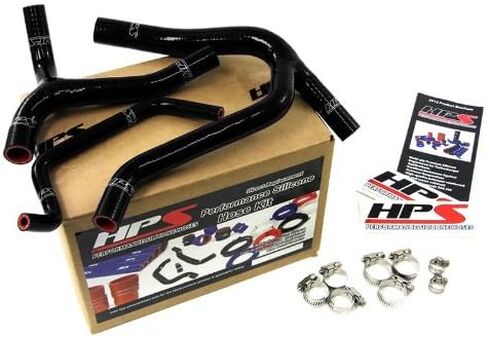 HPS (57-1244-BLK) مجموعة خرطوم المبرد السيليكون الأسود لـ Kawasaki KX450F in Saudi Arabia