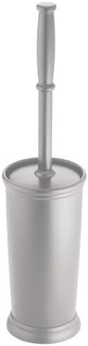 mDesign Toilet Bowl Brush and Holder - Covered Bathroom Toilet Brush - Standing Toilet Bowl Scrubber in Modern Holder - Compact, Deep Cleaning Brush for Toilet - 2 Pack, Hyde Collection, Charcoal Gray in Saudi Arabia